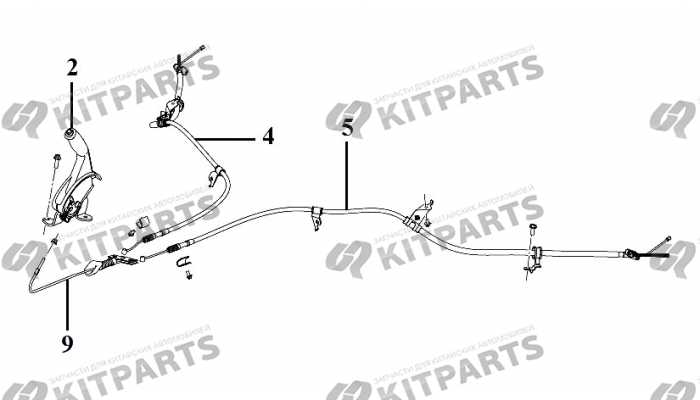 Трос стояночного тормоза Lifan