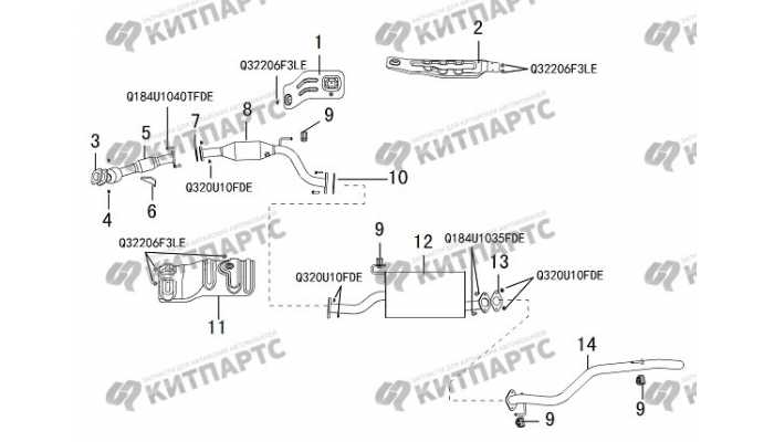 Система выпуска Great Wall DW Hower H5