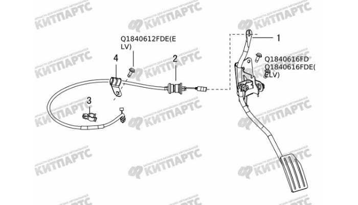 Педаль газа (бензин) Great Wall